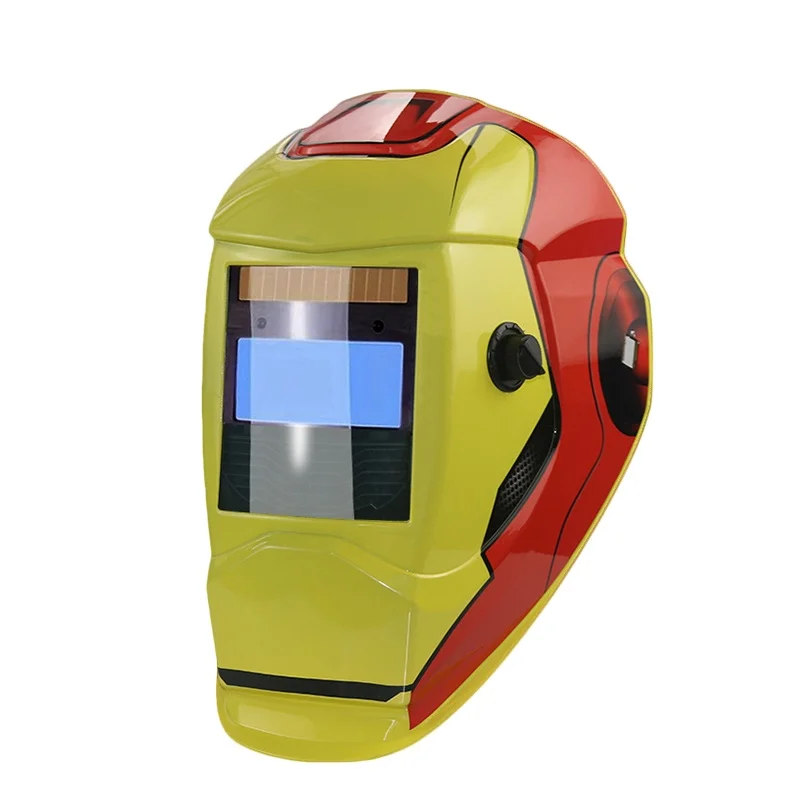 Biliquid Crystal Solar Welding Helmet 2 Arc Sensor Wide Lampshade 4/9-13 TIG MIG Replaceable Battery