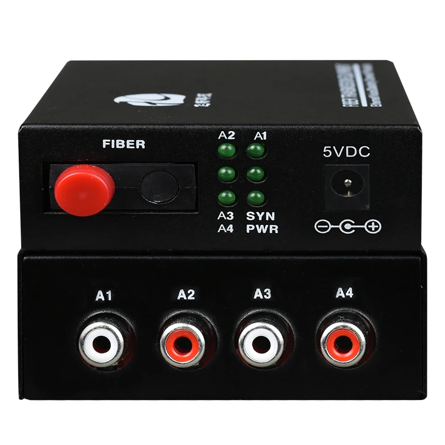 1-4 Channel RCA Broadcast Audio Fiber Optic Multiplexer