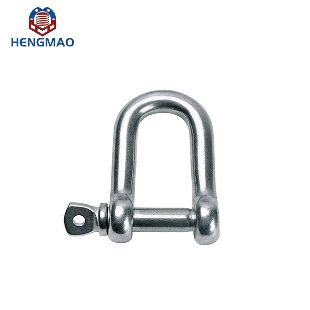 European Type D Ring Shackle Multi-Size Stainless Steel Dee Shackles For Hardware Lifting Industrial Heavy Industry Applications