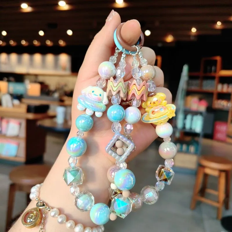 3D Creative Cute Cartoon mobile phone keychain Accessories Car Bag Pendant  Sanrioes Kuromi melody keyring Key chain