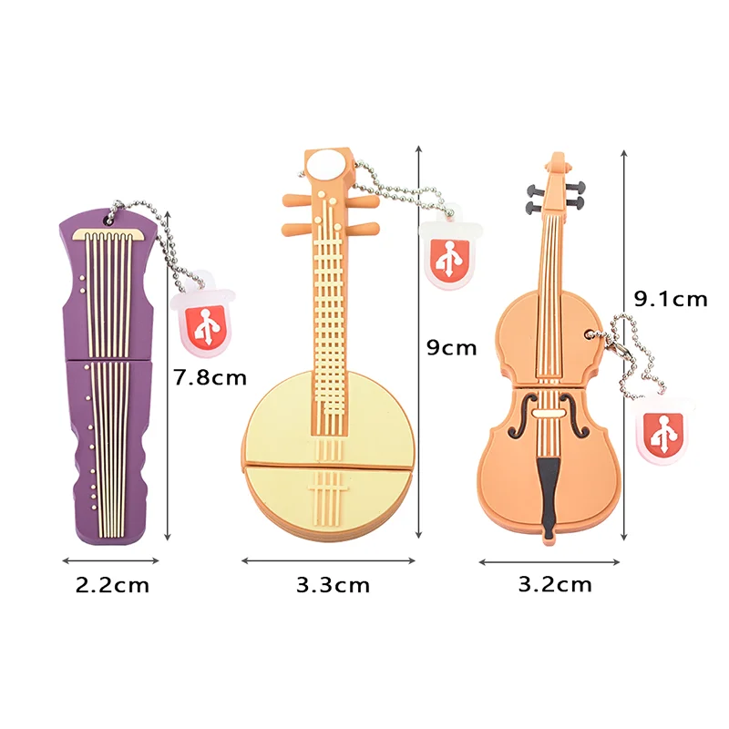 Bulk Cheap flashdisk  instrument Guitar violin USB Flash Drive 2GB 4GB 8GB 16GB 32GB 64GB Pendrive USB 2.0 stick
