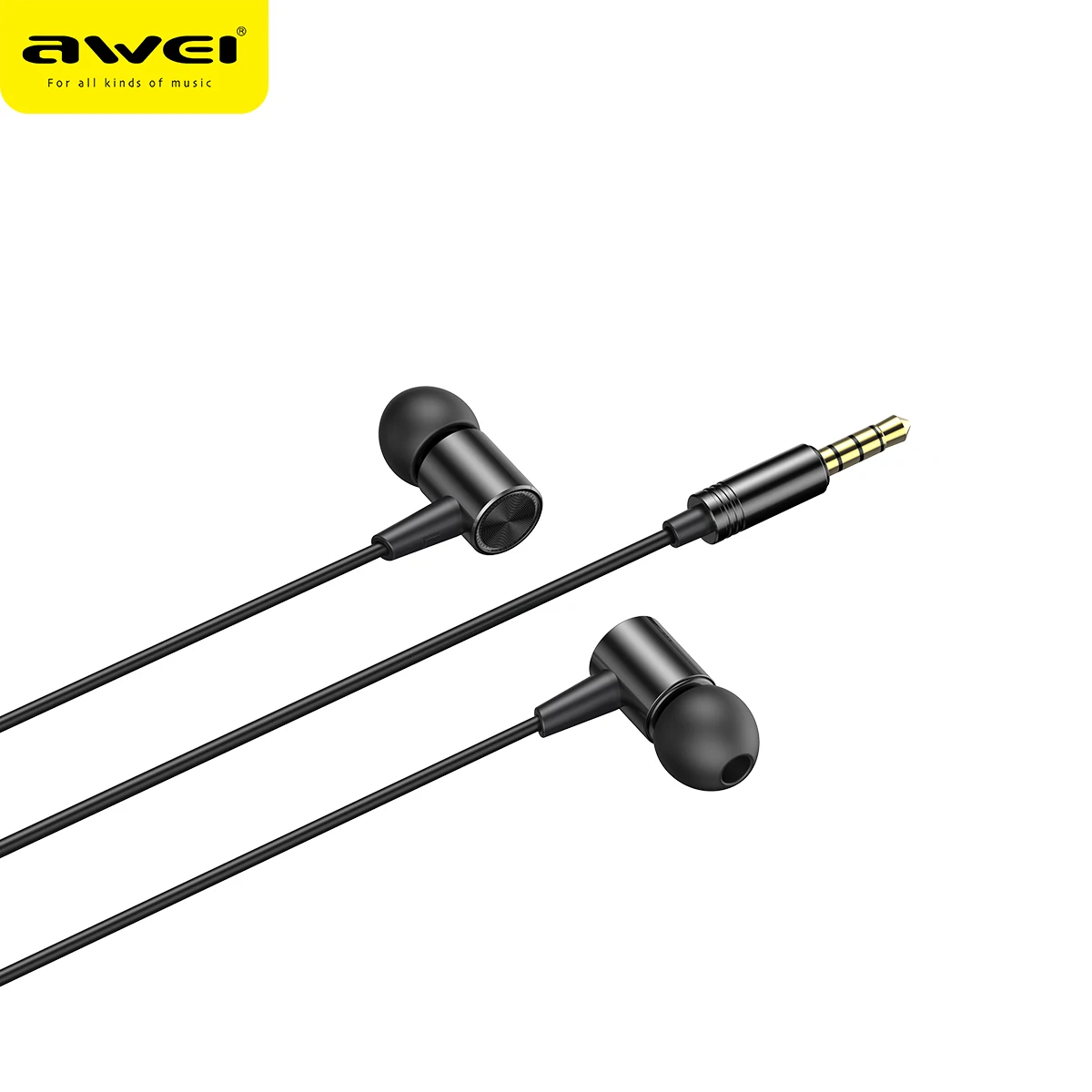 2020 new arrival AWEI L2 wired earphones headphone mobile earphone with mic