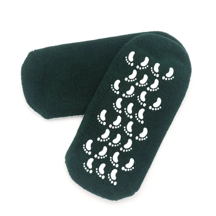 Dry Cracked Feet Skins with Essential Oils Vitamins Gel Spa Socks Silica Moisturizing Knitted Ankle Gel Socks for Autumn Season