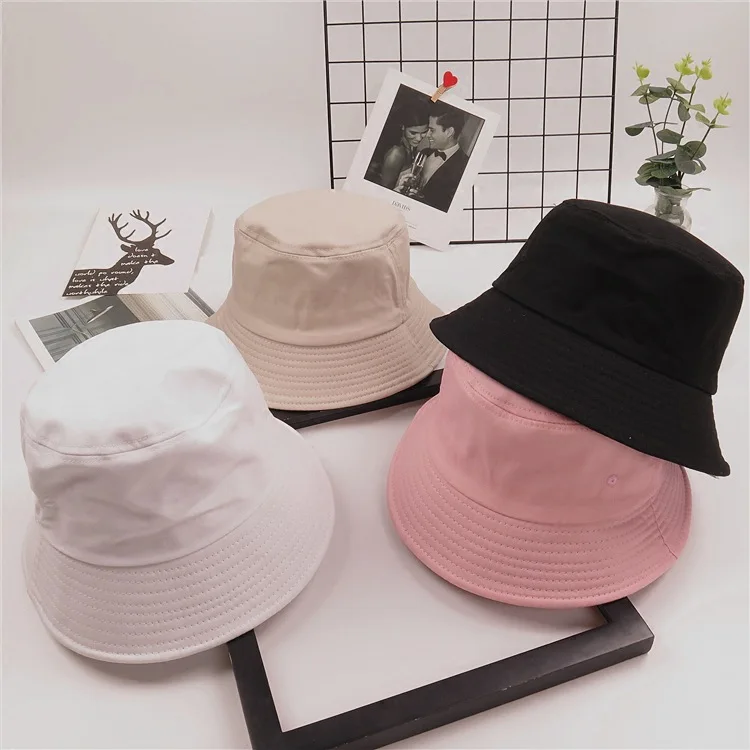 
Hot Style Solid Color Fisherman Hat Male And Female Bucket Hat Sunshade Hat 