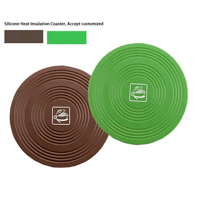 Mat Plate Coaster Table Mats Printed Coasters Custom Glass Cup Silicone Minimalist Silicone Pad Cute Silicone Cup Pad for Kids