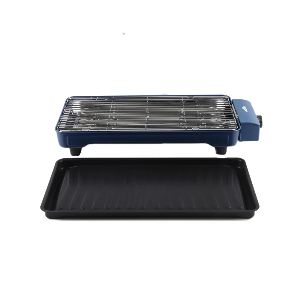 Hot Sale Home BBQ Electric Grill & Griddle 2-in-1 Smokeless Non-Stick Adjustable Rotation Temperature Knob