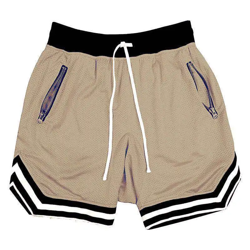 Custom Summer Jersey Class Uniform Plain Net Shorts Striped Sweat Basketball Shorts Double Mesh Shorts Men