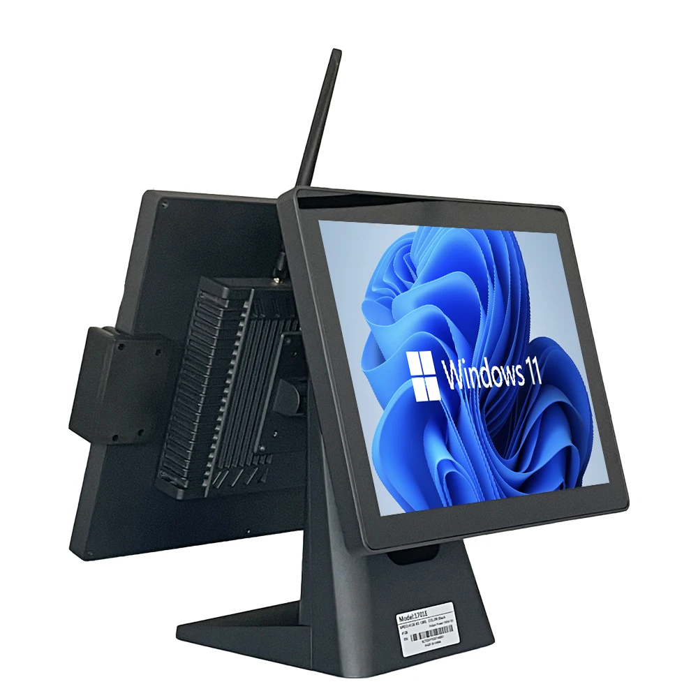 17/15 6/15 inch Desktop Cash Register All In 1 POS System Machine With Scanner/Printer/Drawer For Retail/Restaurant/Supermarket