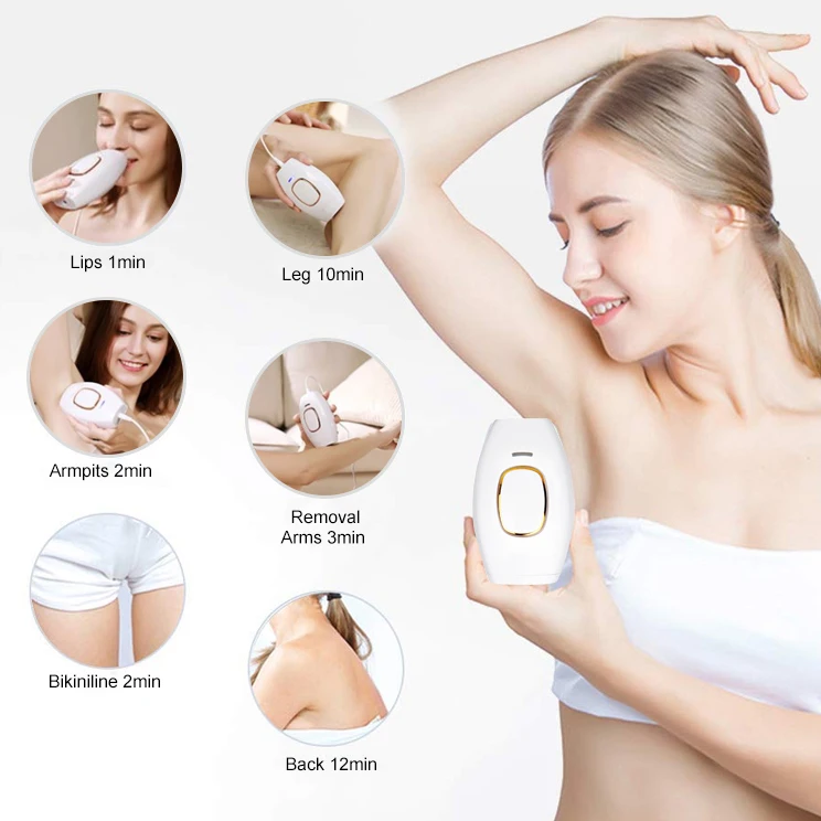 IPL Hair Removal for Women Permanent Laser Hair Removal Flashes Painless Hair Remover on Bikini line Legs Arms Armpits