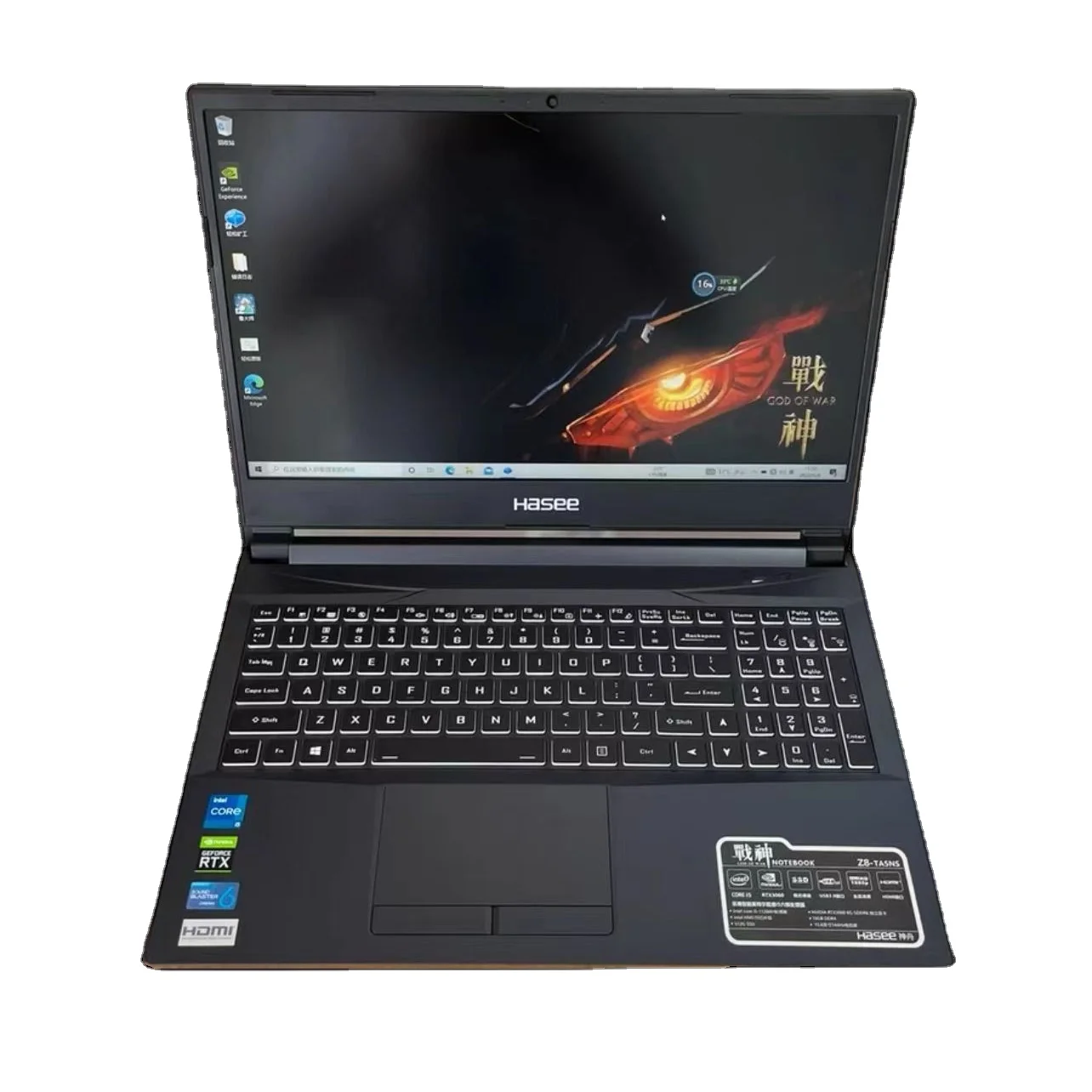 Ноутбук Hasee RTX 3060 Core i5 10200H 512 SSD 15 6