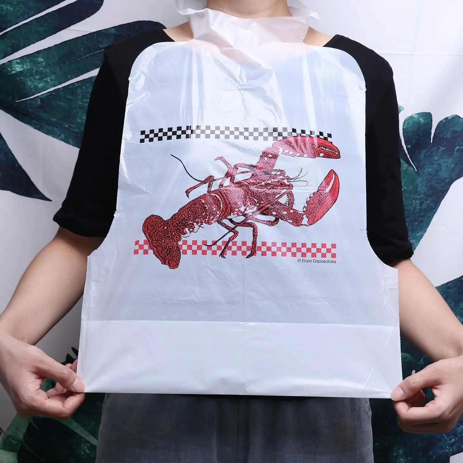 40*60cm customized logo printing Disposable seafood Bibs