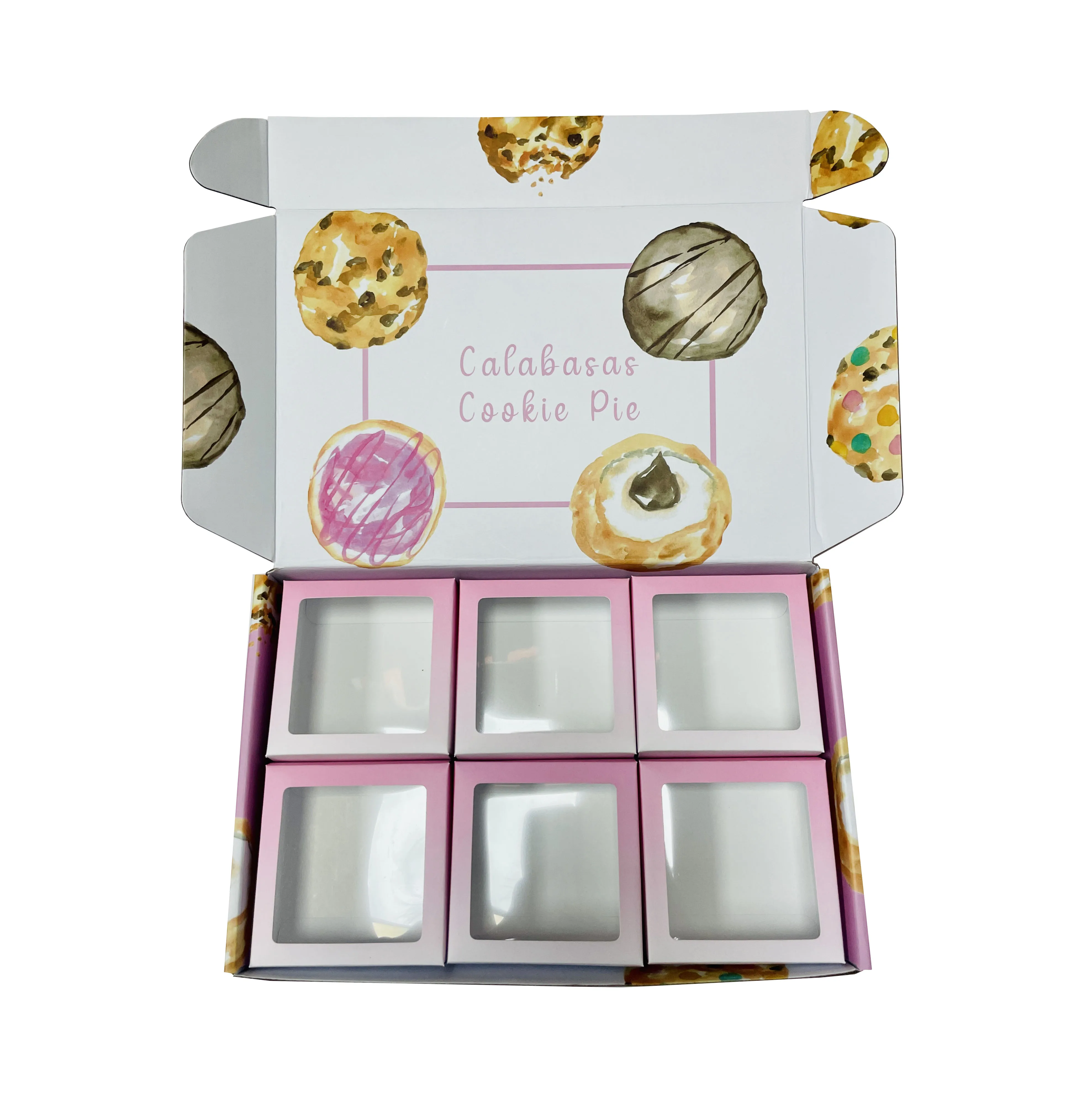 High quality exquisite custom cardboard cookies packaging box for delicious food