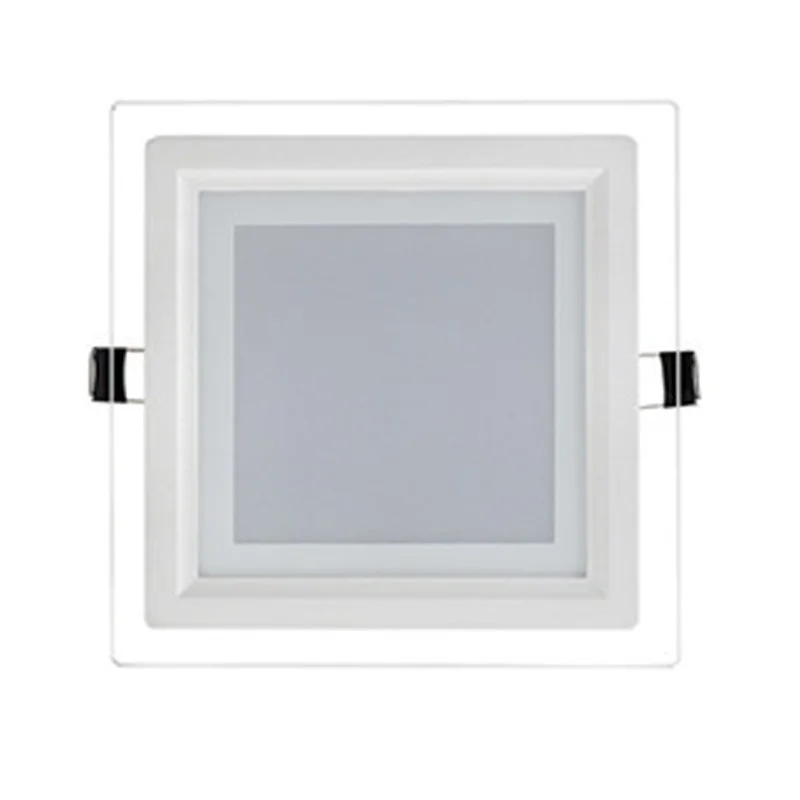High Quality Ultra Slim Office Ceiling Lighting 6w 9w 12w 18w 24w Indoor Recessed Mounted Square Glass Led Panel Light