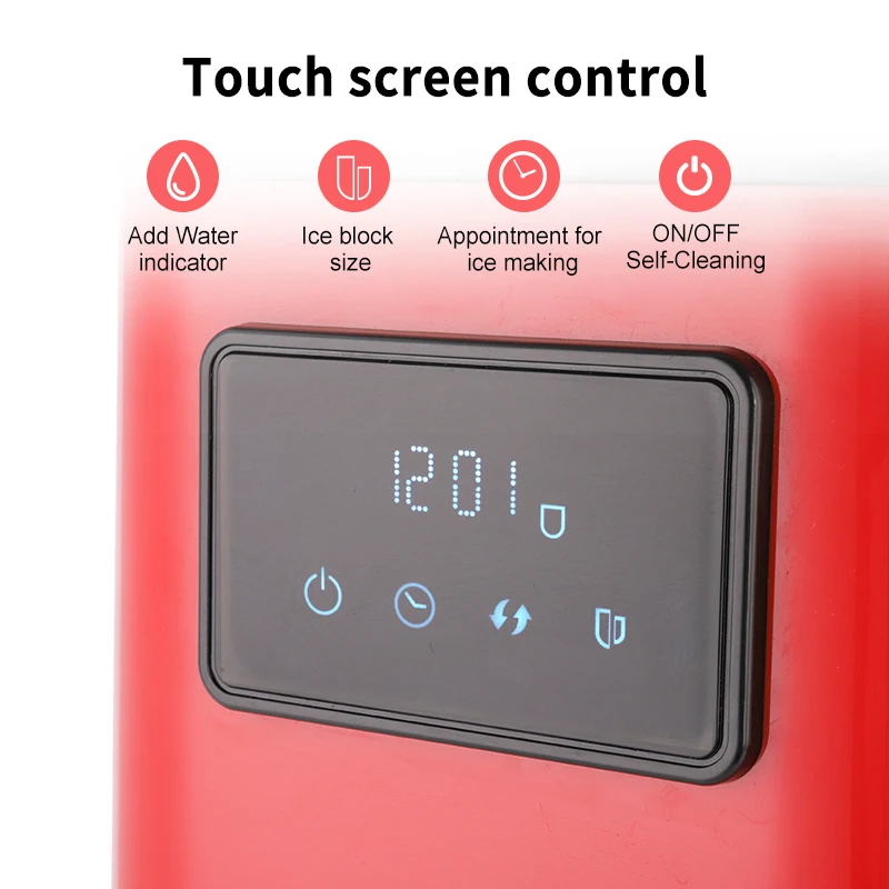 CE, ETL 12V 220V Electric Bullet Cylindrical Ice Machine Automatic Household Mini Ice Maker For Milk Tea