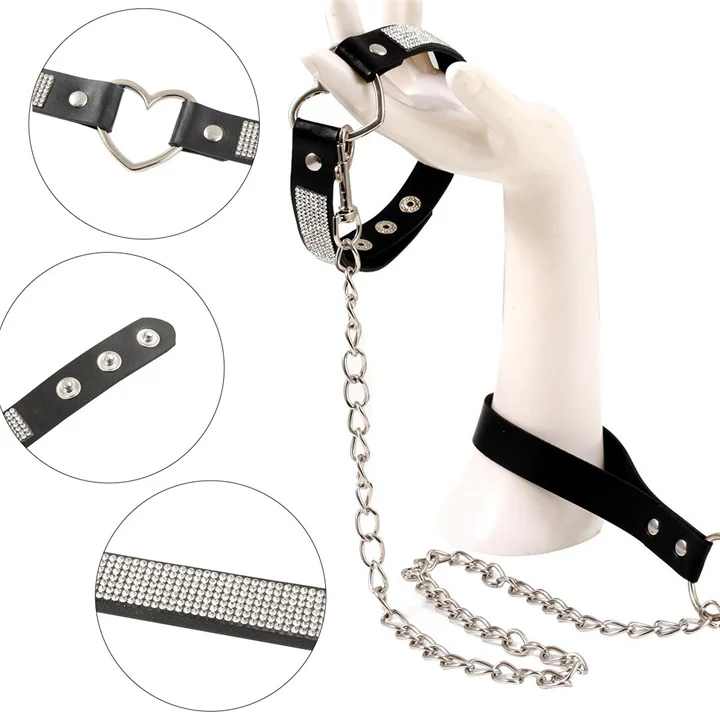 Harajuku Style Sm Fetish Sexy PU Fart Bondage Cat Girl Collar Restraint Slave Neck Choker