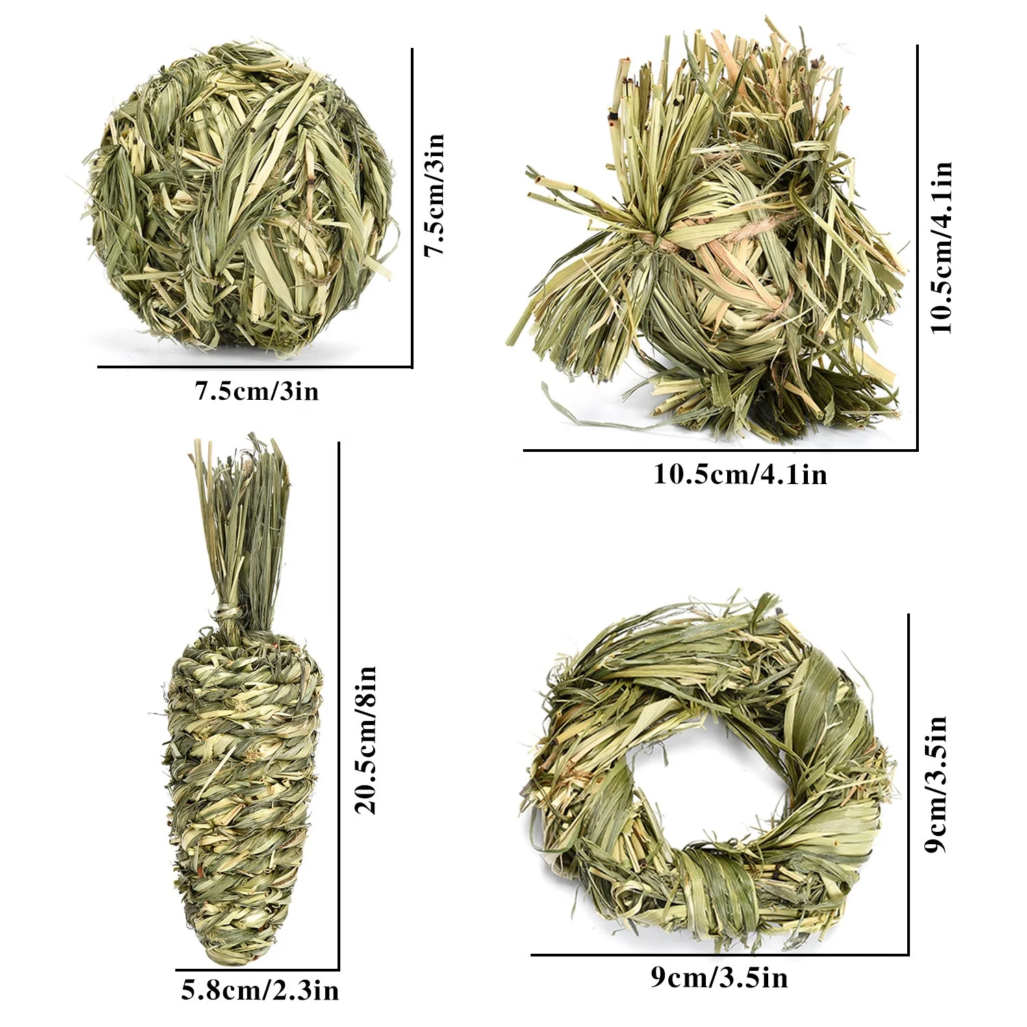 Snack Rabbit Guinea Pig Chinchilla Timothy Hay Pellets Pet Toys Grass Carrot For Rabbits