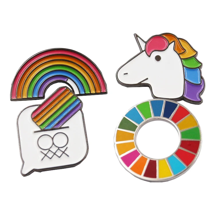  Wholesale custom high quality hard enamel badge cartoon Anime cute metal lapel