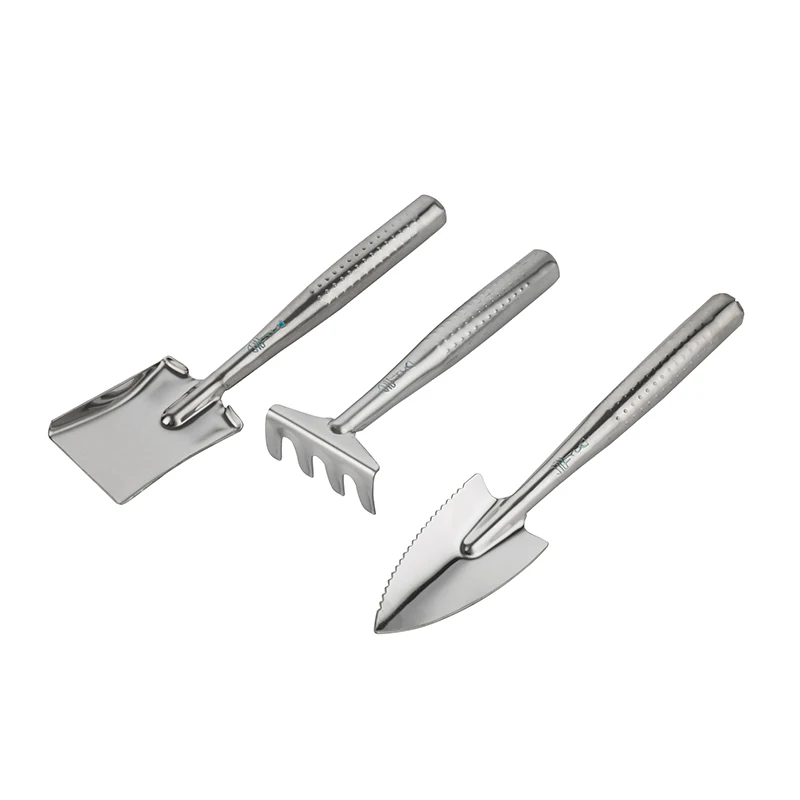 Customized Pattern Household Mini Stainless Steel SS430 Shovel Frowel Cultivator Children Gardening Tool Set Shovel Rake