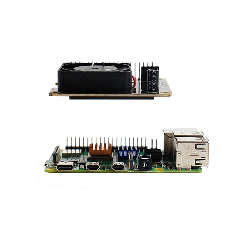 AIsmartlink Raspberry PI Automatic Temperature Control Fan 4B/3B+ Thermal Intelligent monitoring Butler enclosure   RGB lights