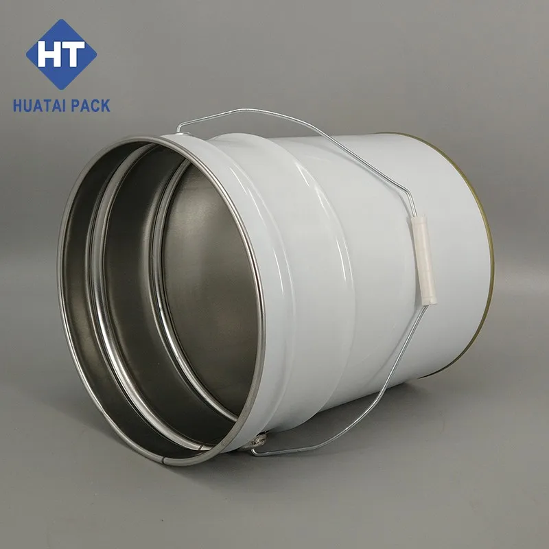 20L Tin can buckets with steel metal handle and lid for paint, ink, coating or other chemical products for sale