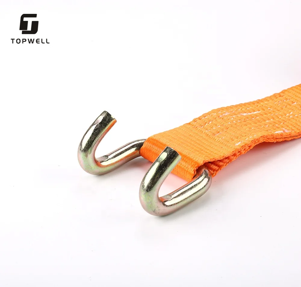 2' 5t Polyester Webbing Cargo Lashing Ratchet Tie Down Strap for Cargo Trunk