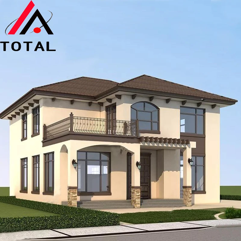 Customized light steel Villa prefab house used for hotel, house and Villa