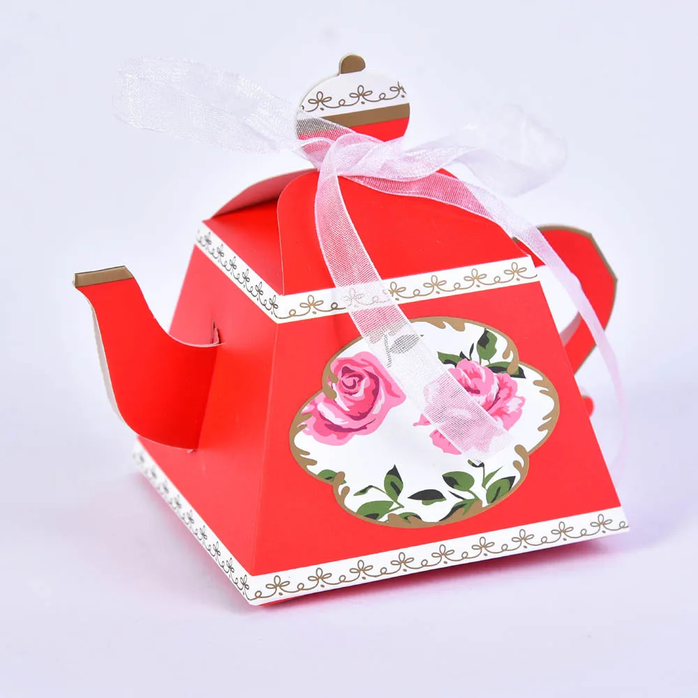Tea Time Whimsy Collection Teapot Tea Party Favor Box Place Card Holders Bride And Groom Place Card Holders card holders