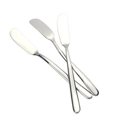 Custom Made Stainless Steel Cheese Spreaders Butter Knife Reusable Condiments Knives Classic Design Multi Colour Mirror Polished