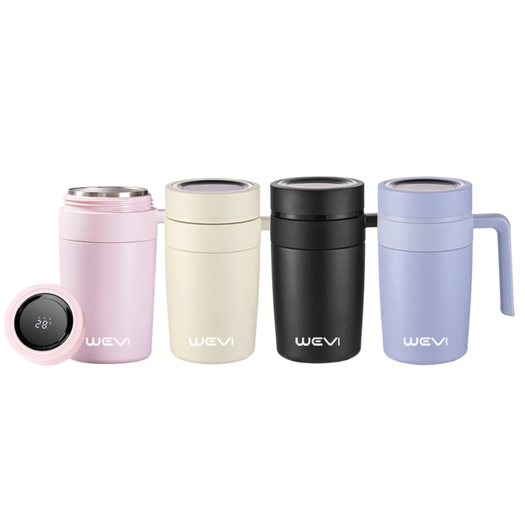 Smart Led Temperature Display Vacuum Insulated Water Cup Wholesale Custom Stainless Steel Japanese Luxury Travel Mug