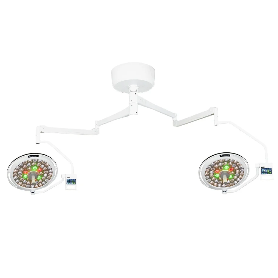China factory supply double dome LED medical OT light  ZW-K500/500  Ceiling mounted wall mounted portable surgical shadowless la