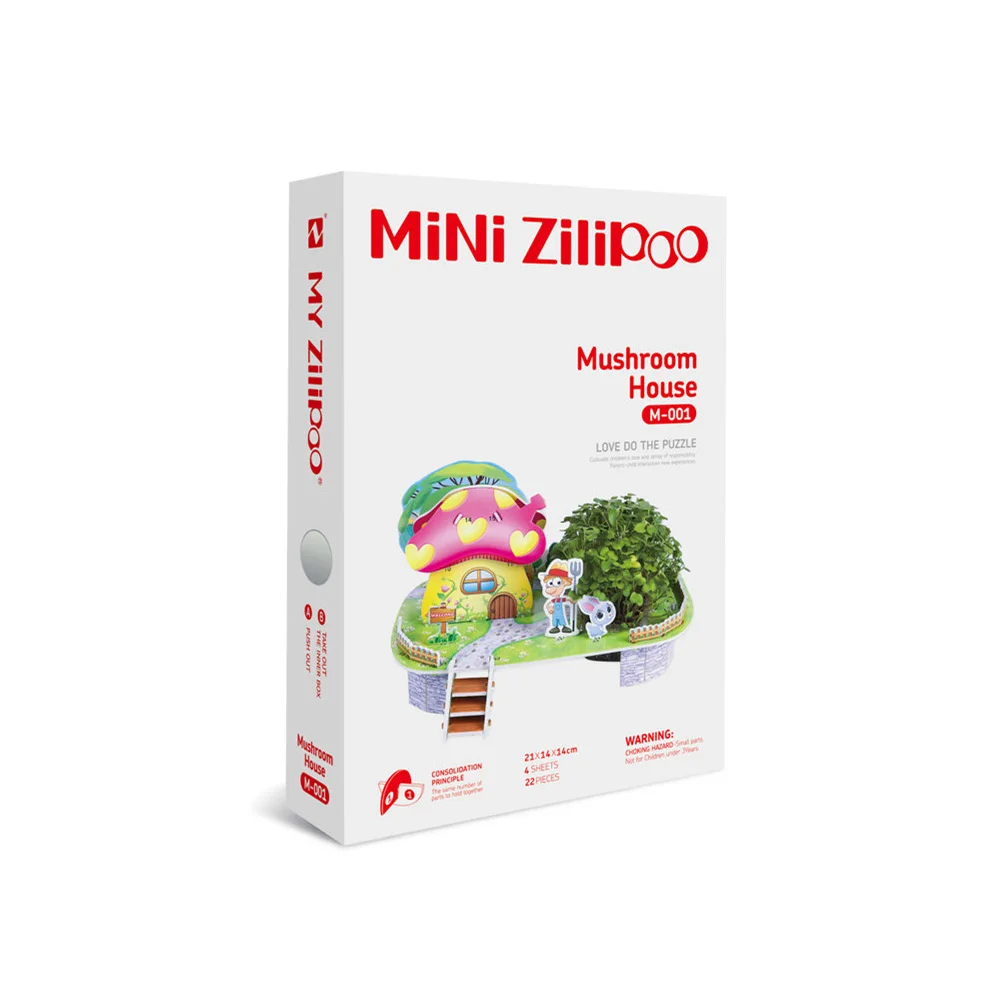 Factory Direct Sale New Custom Funny DIY Assembled Educational Intelligence Toys 3d Plantation  Puzzles House  For Kids Children