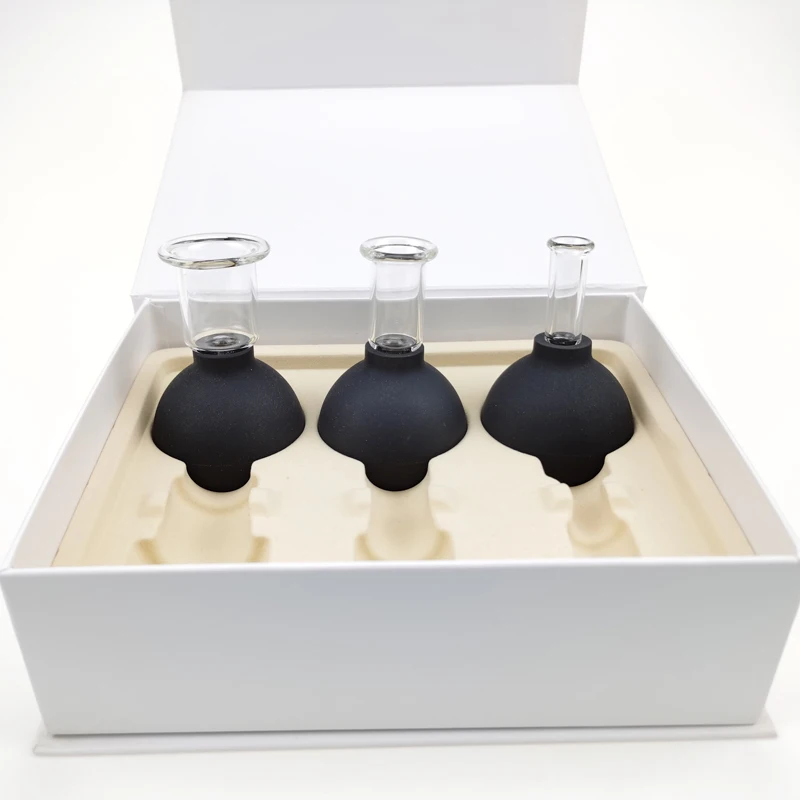 New Arrival! Set of 3 anti cellulite cup vacuum cupping massage facial suction cups therapy set facial massage plus