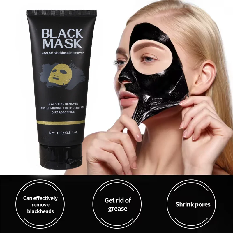 QUANXIN acne face mask deep cleansing peel off face mask nose charcoal blackhead remover mask
