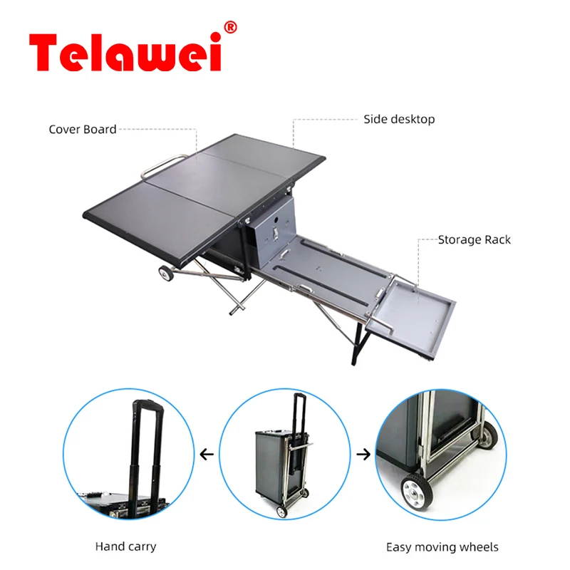 JFC-4055 Hot selling Telawei easy carry camping kitchen for outdoor BBQ with trolley case