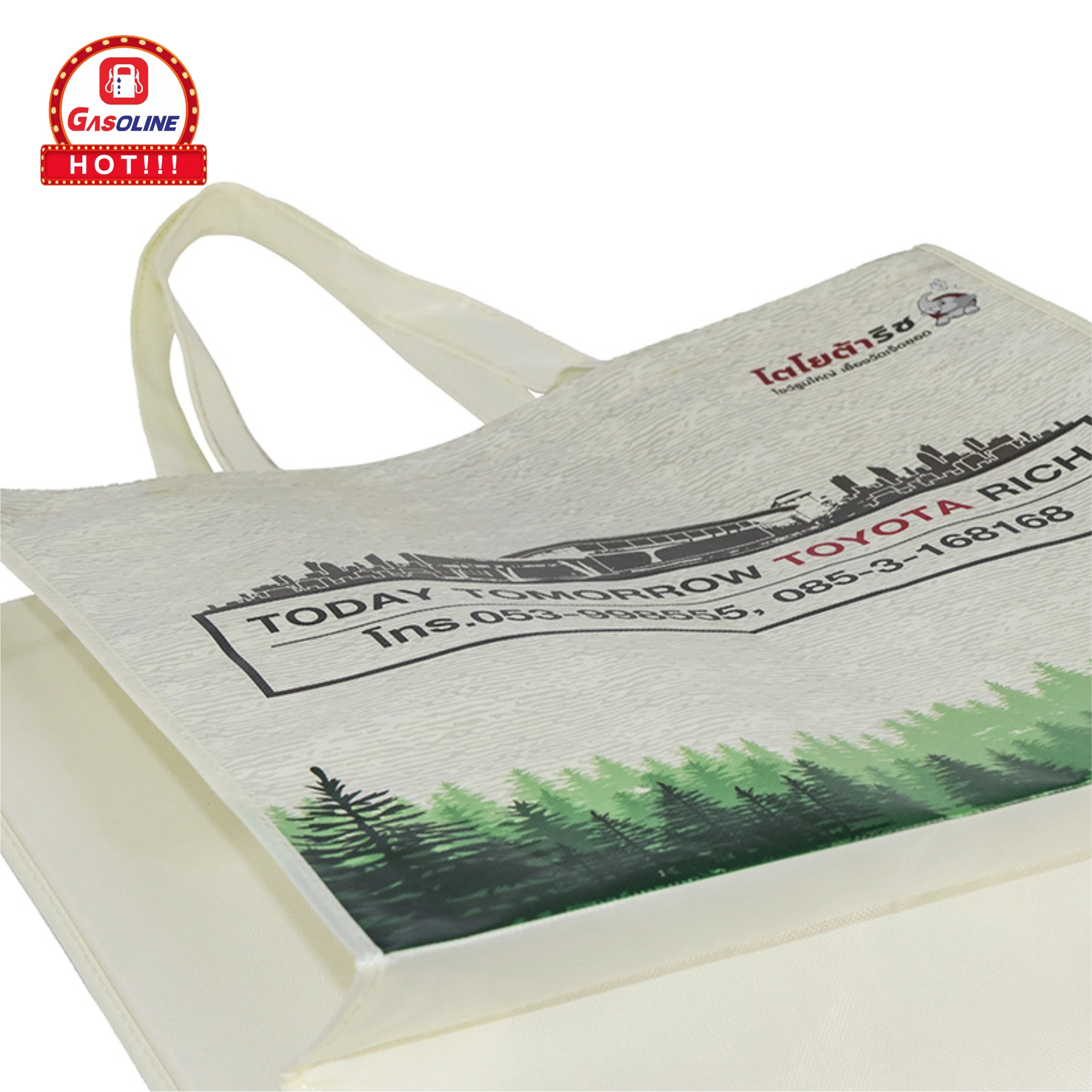 Custom wholesale logo printed cheap recycled reusable tote clothes grocery packaging gift laminated pp non woven shopping bag