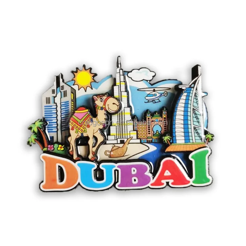 New Design Custom 3D Netherlands rotterdam wood epoxy coated mdf refrigerator magnet