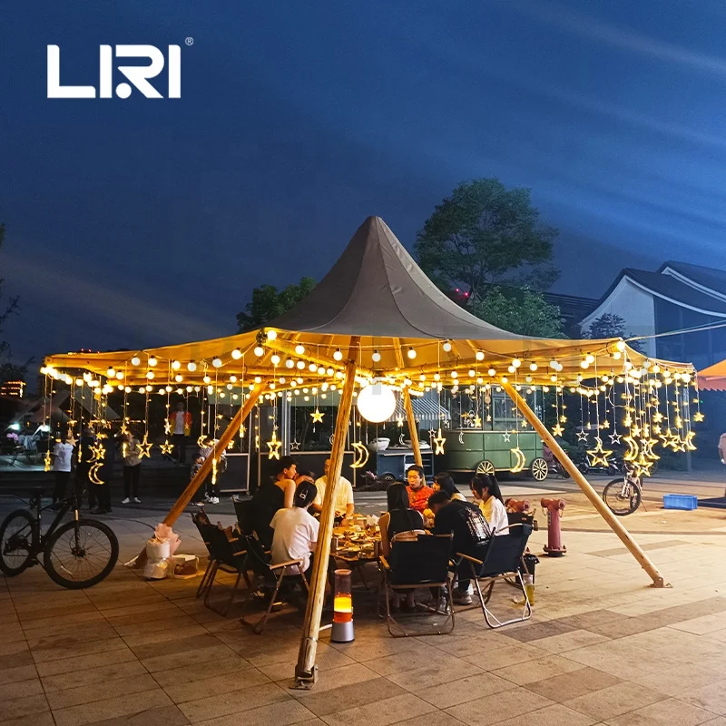 Hot Sale Big Teepee Wooden Tipi Umbrella Tent for Party Club Music Bar Tent