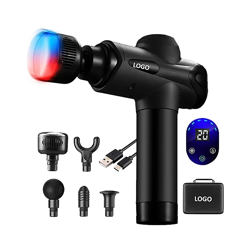 2024 phenitech Gym Fitness Vibration Massage Device Athletes Percussion Deep Massaging Muscl Relax Heat Cold Massage Gun