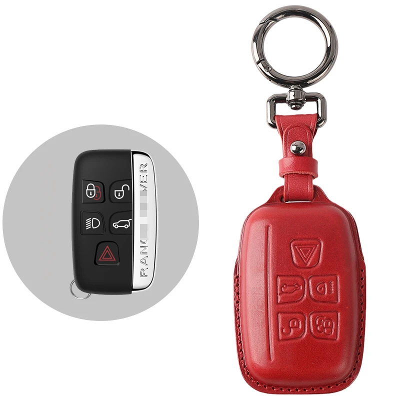 fashion luxury  leather  waterproof  car auto remote key case cover bag For Land Rover