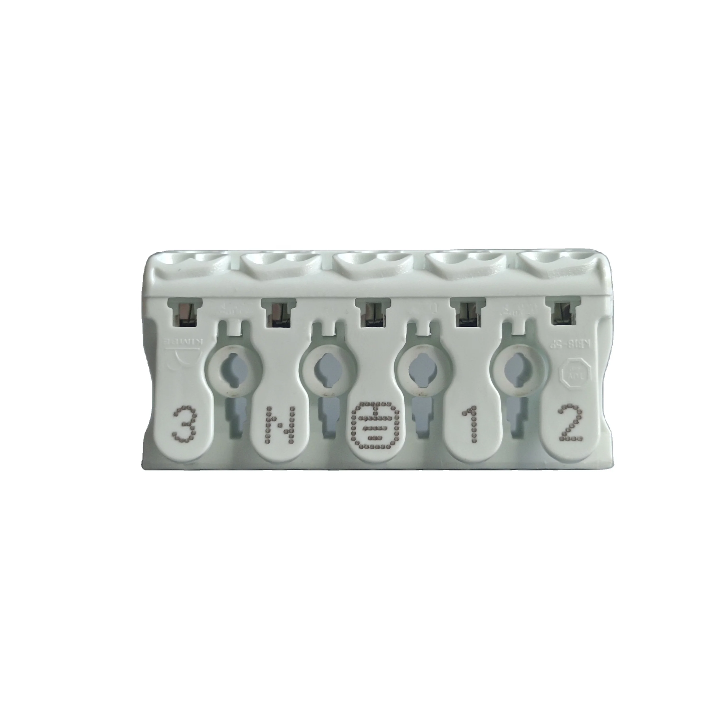 5 Pin Electrical Cable Clamp Screwless Plug Out Type spring Terminal Block For Led Lighting Quick push in Wire Connectors