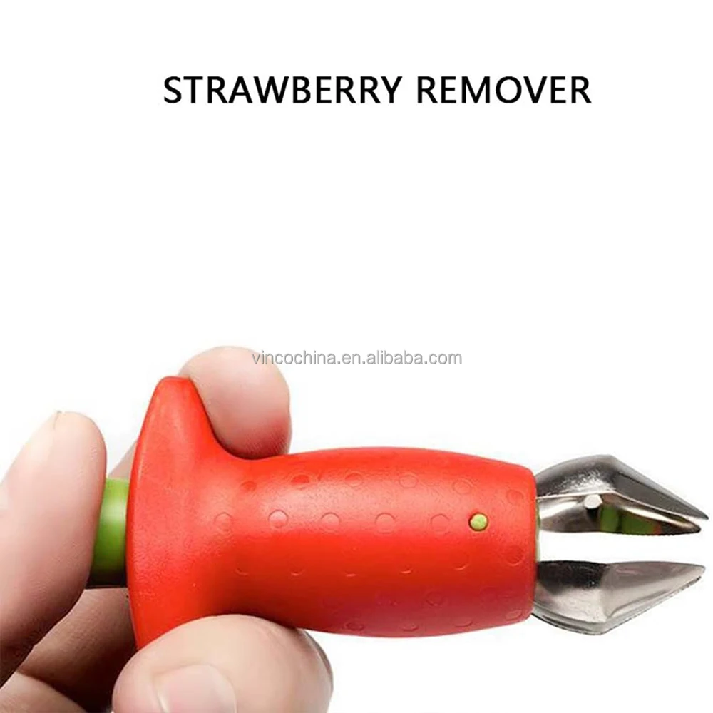 Strawberry Huller Fruit Slicer Cutter Corer Huller Fruit Leaf Stem Remover Tools