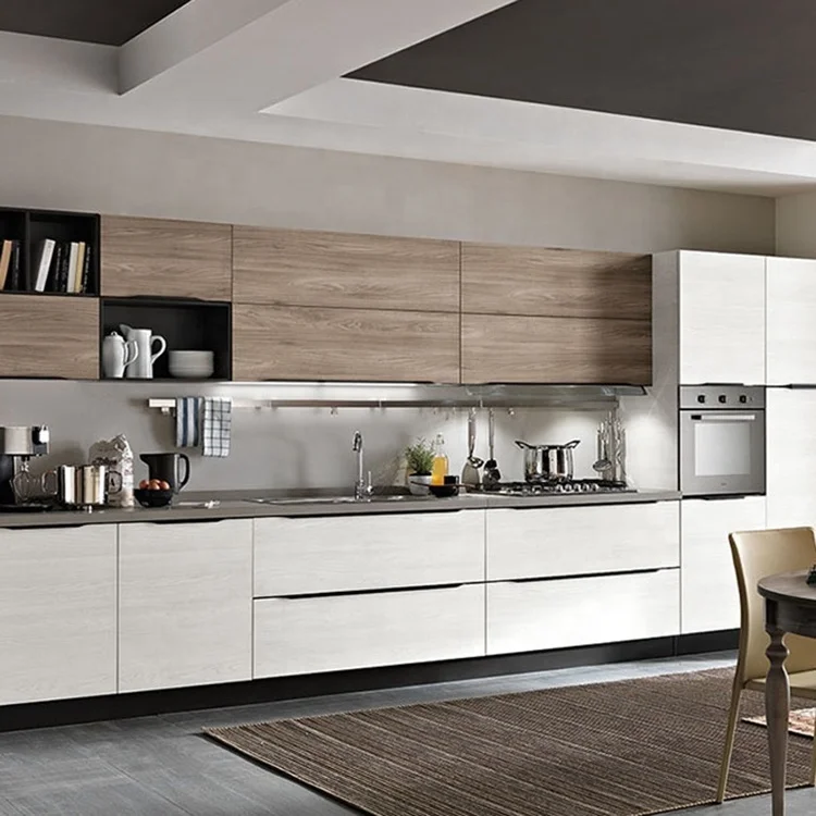 European style modern simple designs mdf melamine kitchen cabinet