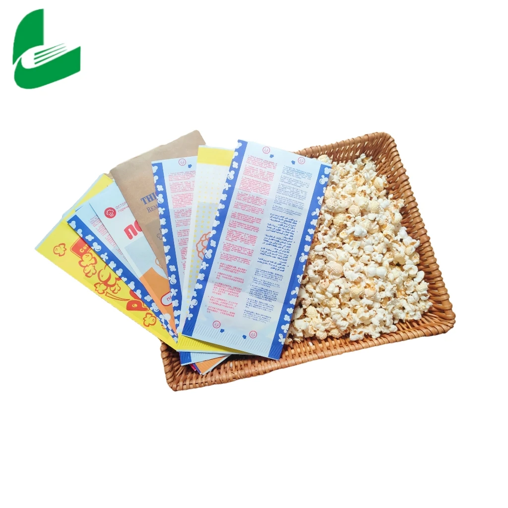OEM Custom Printing Recycle Grease Proof Rice Microwave Popcorn Bags for Fast Food