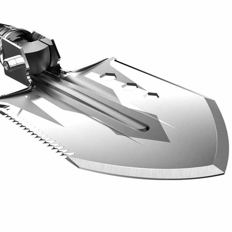 Professional shovel folding 30 in 1 outdoor camping survival multi functional shovel with compass