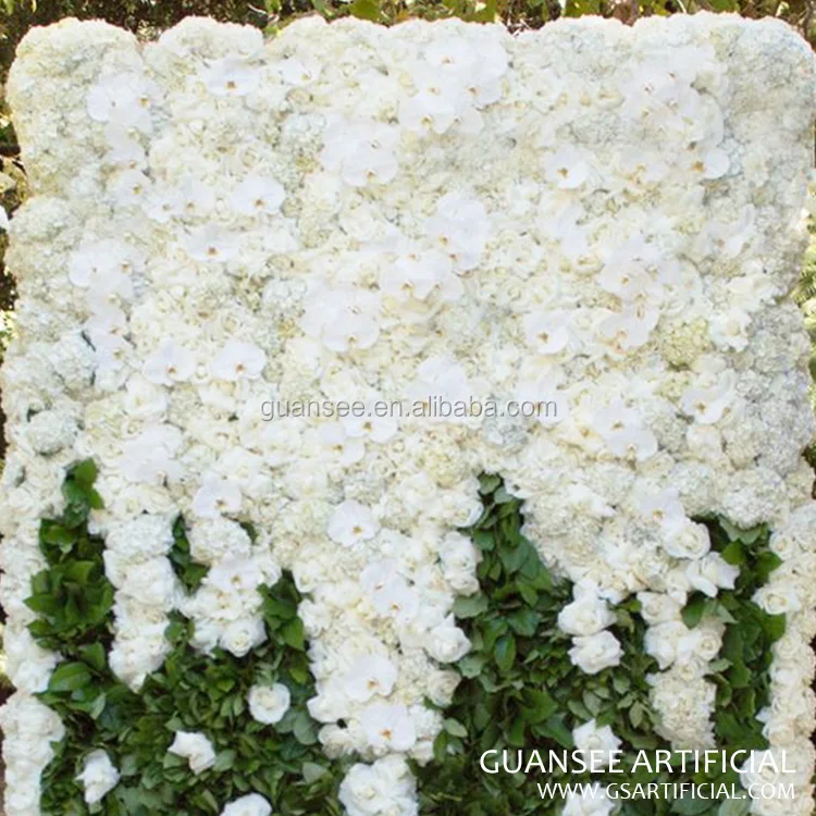 Christmas home indoor background decoration flower row fabric cloth base ceiling decor silk rose wall flower wall