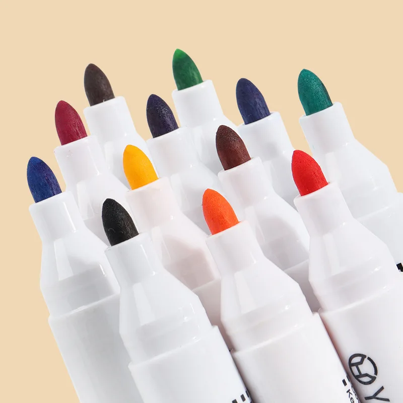 Large capacity 12 color erasable whiteboard pen office writing board thick headed message marker pen