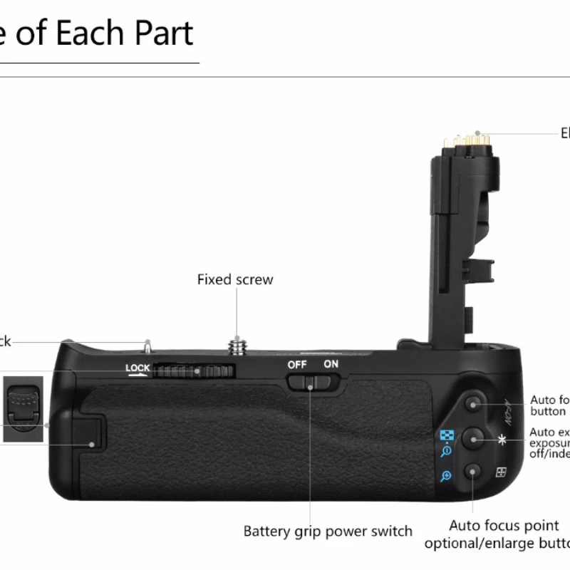 Pixel Vertax E21 Battery Grip for Canon 6DII 6D Mark II 5D3 5DIII 5DMark 5DS for Canon Camera Battery Grip