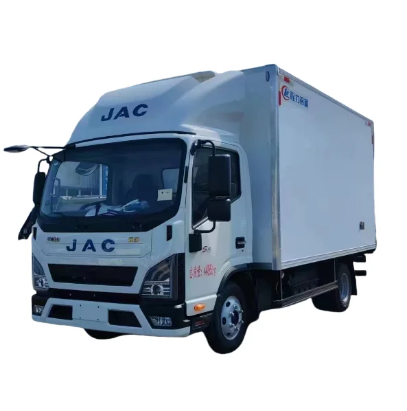 JAC Electric energy Automatic 4x2 5 Ton Refrigerated Van Truck for Fruits and Vegetables Fresh Transportation