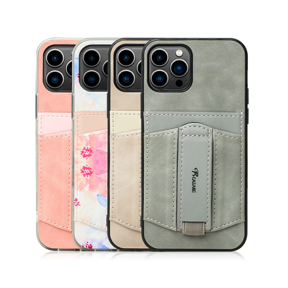 Wallet PU Leather Stand Feature iPhone 13 Case Wallet 4 Card Holder Protective Phone Cover with Stand for iphone 13 max pro se3