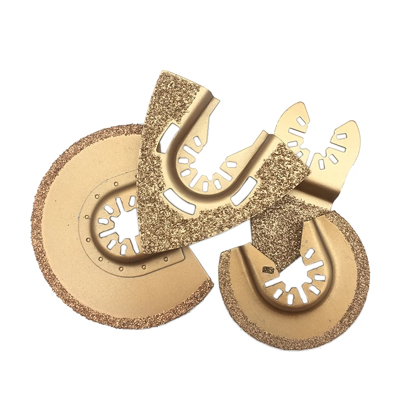 
4pcs Oscillating Saw Blades Set Diamond Titanium Wood Cutting for Renovator Power Tool 